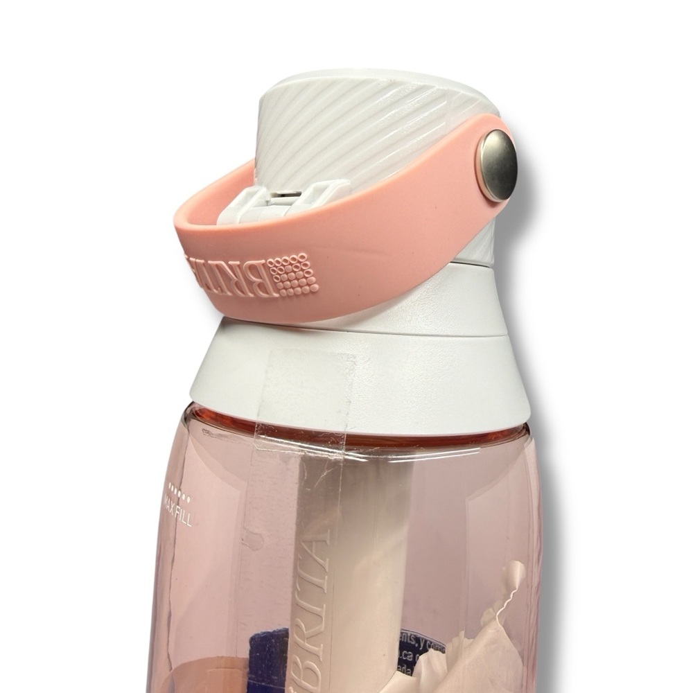 Brita Premium Filtering Water Bottle with Straw 5 Filters Total Blush Pink 26 oz - Picture 8 of 14